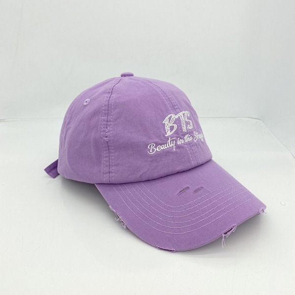 Hatt Personlighet Hål Broderi Enkelt Mode Alfabet Bas Purple