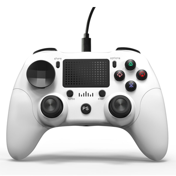 USB-kabelansluten spelkontroll med pekplatta och ergonomisk joystick White