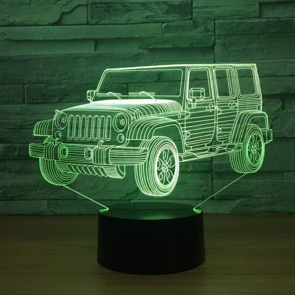 Drenge Piger Anime 3D LED Bil Natlampe Gradient Jeep Form