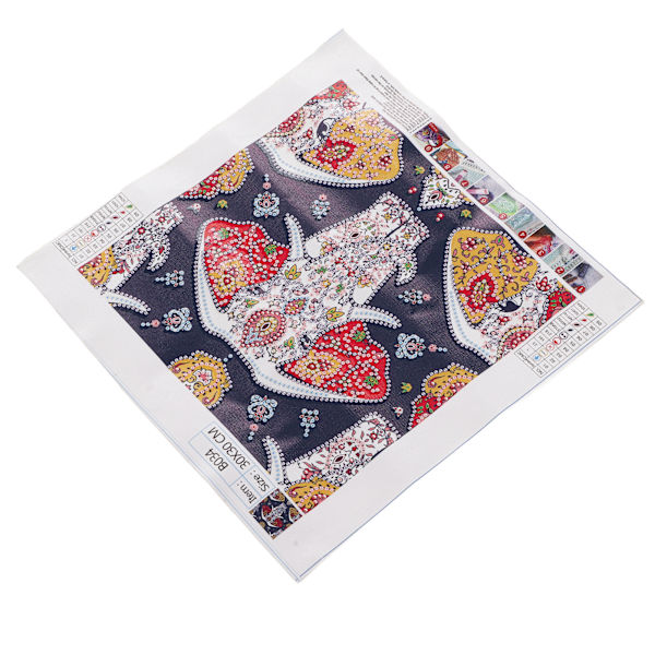 Rhinestone-maalaus, söpö eläinten elefanttikuvio, DIY-taidepiirustus DIY-askarteluun, kodin sisustukseen, lahja B034