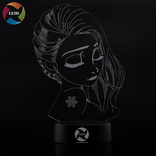 3D Optisk Illusions Natlampe - 7 LED Farveskiftende Lampe