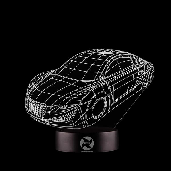 3D Optisk Illusions Natlampe - 7 LED Farveskiftende Lampe