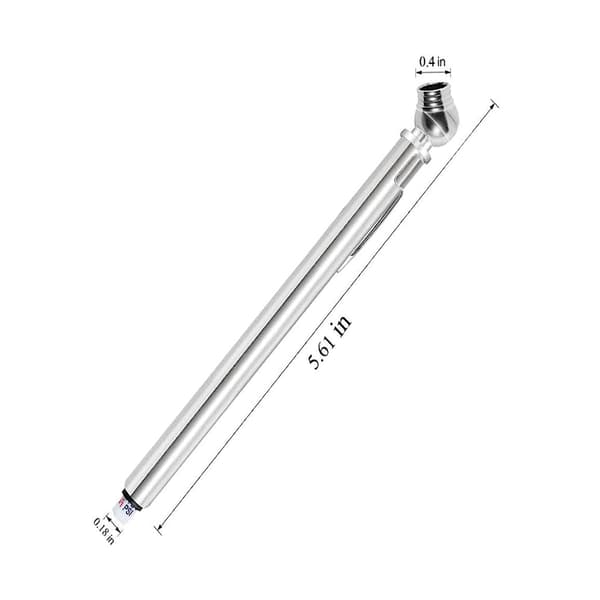 5-pak blyant-stil dæktryksmålere, 10-75 PSI rækkevidde med rustfri stålkonstruktion, til bil- og cykellufttryksmåling 5-Pack