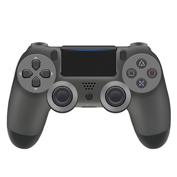 Trådlös Bluetooth 4.0 Vibrerande Gamepad med Ljus för PS4 Steel gray