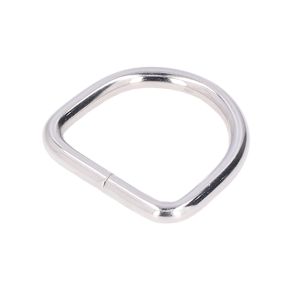 20 stk. metal D-ringe i premium jern, robust, holdbar, blank, udsøgt bred anvendelse D-ringe til tøj, etui, taske, sølv 3,8x25x25mm