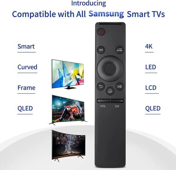 Universal Smart TV-fjärrkontroll för Samsung Smart TV, LED, L
