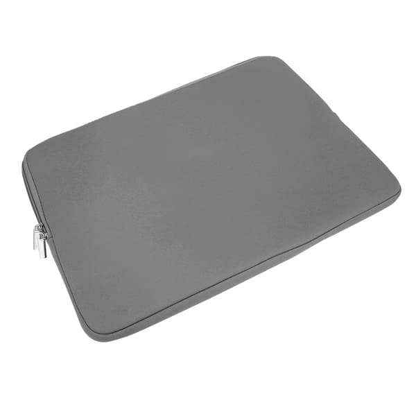 Laptop Sleeve Solid Farve Dobbelt Lynlås Håndtaske Notebook Beskyttende Etui Grå 15 Tommer