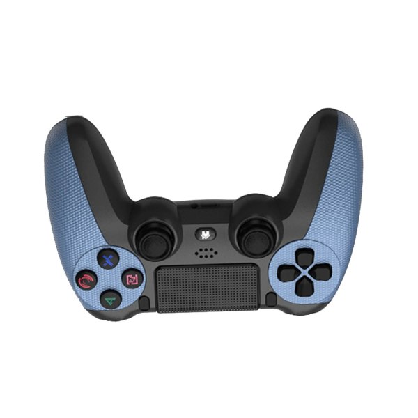 Trådløs spillkontroller Dobbel vibrasjon Nøyaktig kontroll Bluetooth Gamepad med lyslist for PS4 Kamuflasje Blå