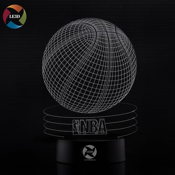 3D Optisk Illusions Natlampe - 7 LED Farveskiftende Lampe