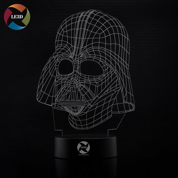 3D Optisk Illusions Natlampe - 7 LED Farveskiftende Lampe