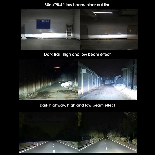 2 stk. Ren Aluminium Legering Mini Dobbelt Varmeafledning Bil LED Forlygte Høj Lysstyrke Forlygte H7