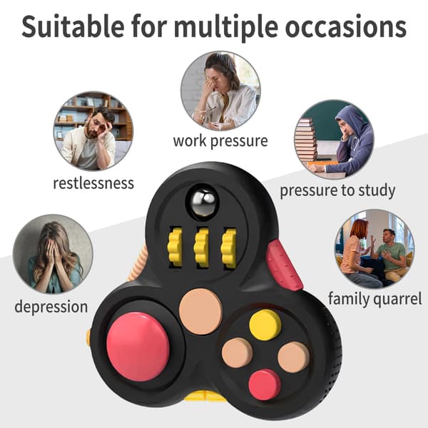 Fidget Pad Fidget Legetøj til voksne og børn - 4 stk. Stressaflastende sensorisk klikker-controller-legetøj, hjælper med ADHD autisme, påskekurv S 4PCS-B