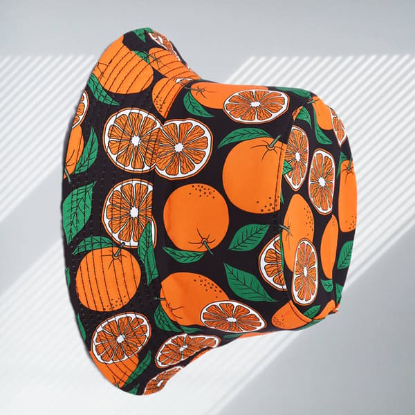 Frukt hatt unisex print hink hatt, sommar rese hink hatt, E