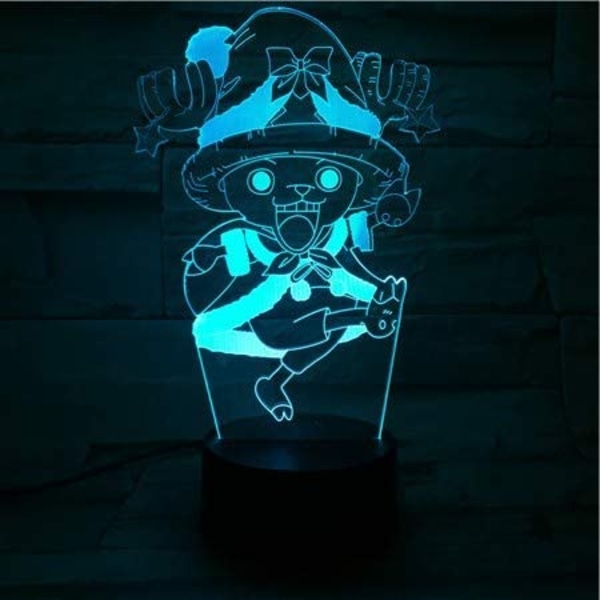 One Piece Luffy 3D Illusion Natlampe Smart Touch, RG