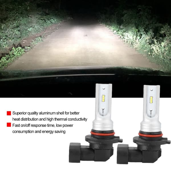 2 stk 72W 6000K Hvit Super Lys Dekoding Bil LED Forlykt Tåkelys Pære For HB4 9006