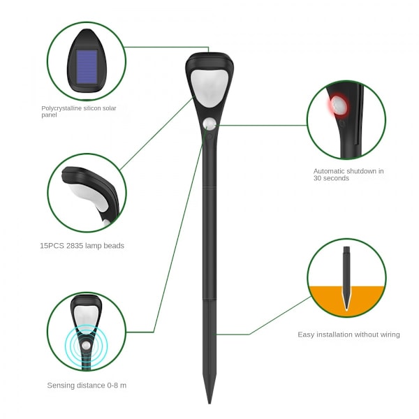 Solcellelamper for Gangvei, Solcellelamper Utendørs Hagelamper Wa