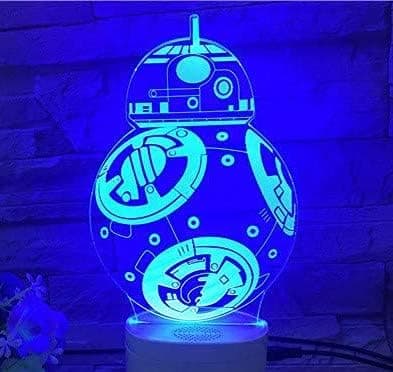 3D Brann Dinosaur Nattlys Illusjon Soverom Lampe med USB