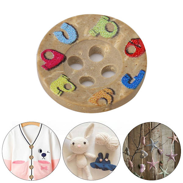 100 stk fargerike runde kokosnøttknapper 12,5 mm DIY syhåndverk knapper klestilbehør 2