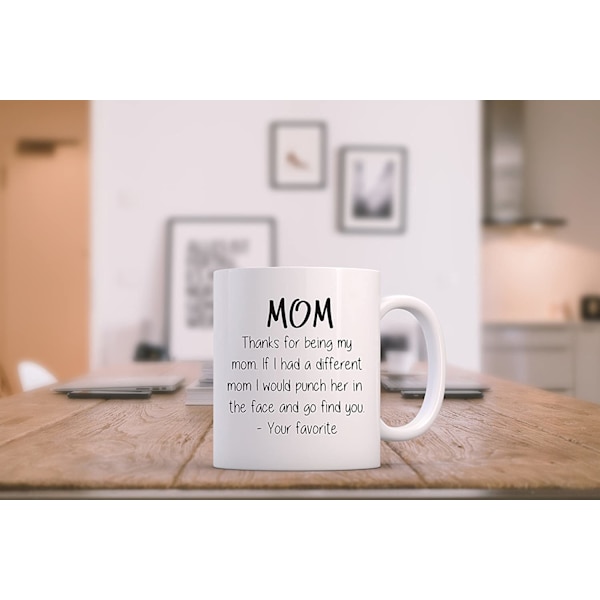 Tack för att du är min mamma - Rolig kaffemugg - Bästa morsdagspresenten till mamma, kvinnor
