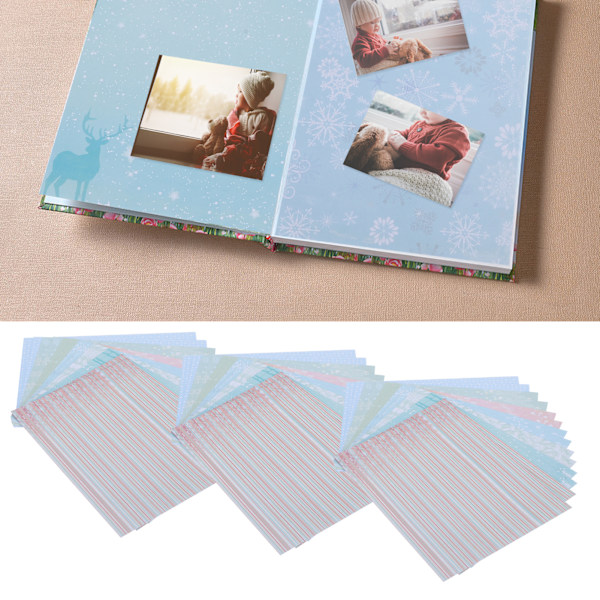42 stk. DIY Journal Bakgrunnspapir Fotoalbum Dekorative Tilbehør Multimønster