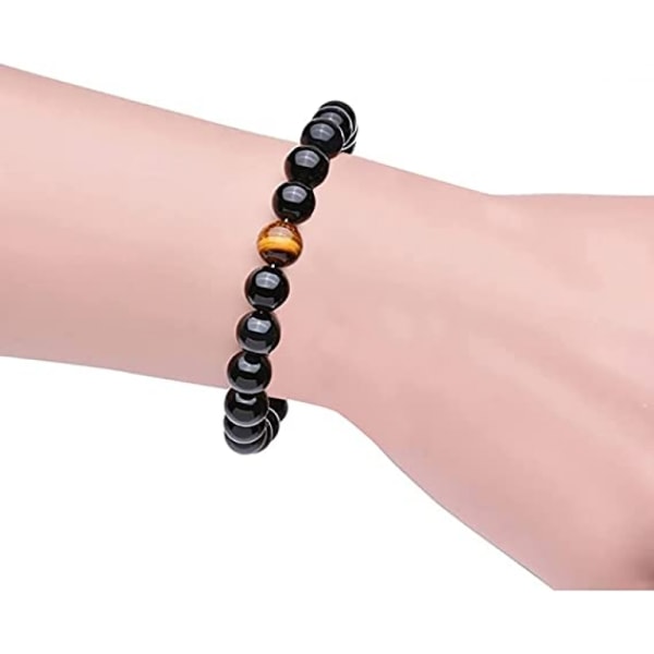 8mm Naturlig Vit Turkos Elastiskt Armband Yoga Pärlor BH