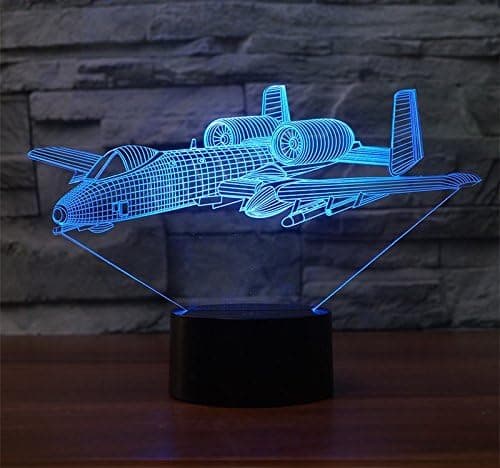 3D Fly Kampfly Nattlys Illusjonslampe 7 Fargeendringer