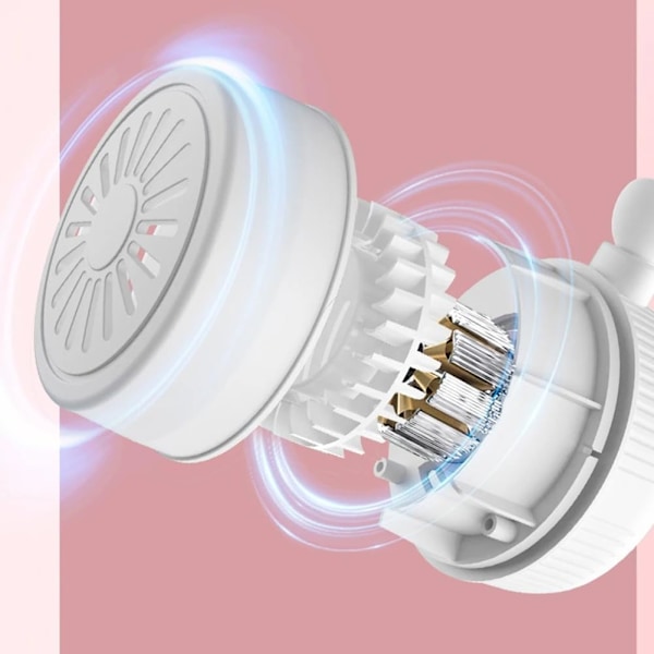 Bærbar Halsventilator Bladløs Halsventilator 3 Hastigheder USB-opladning Bærbar Ventilator Justerbar 360 Graders Roterende til Hjemmekontor Rejse (Hvid