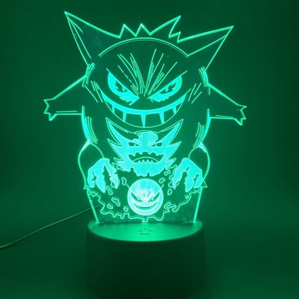3D Nattlys Led Nattlys Spill GO Gengar Figur Atmosph