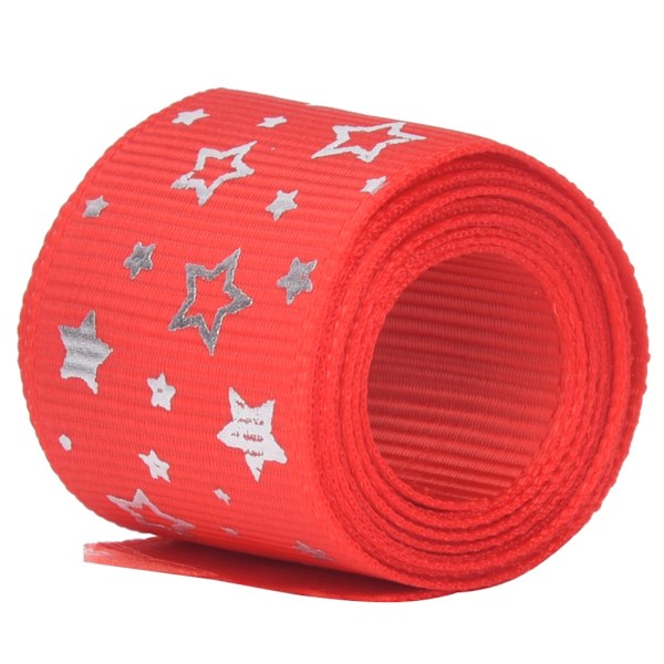 4 meter röd tryckt polyester spets tillbehör DIY presentförpackningstejp julband festivaler förpackningsbälte stil 4