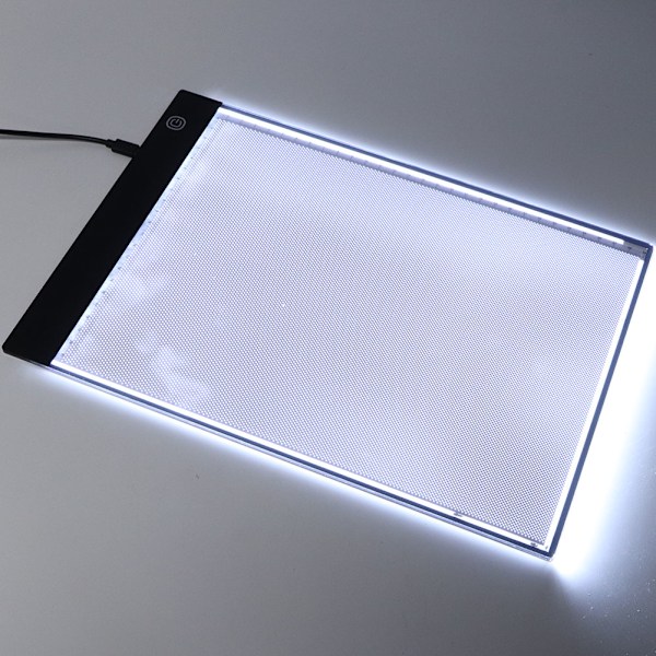 Populær A4 LED lysboks Tracer med skala og 1,5 m USB-kabel (tretrinns dimming)