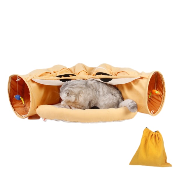 Kattunnelbädd - 2 i 1 inomhus hopfällbar katt lektunnel T