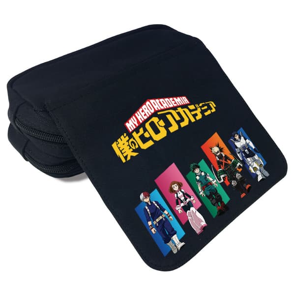 My Hero Academia Canvas Rymlig Dubbelskikts Pennfodral P