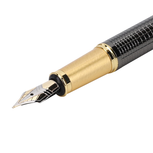 Metal Fountain Pen til Skrivebord, Kontor, Gave, 0,5 mm Spids, Sorte Striber