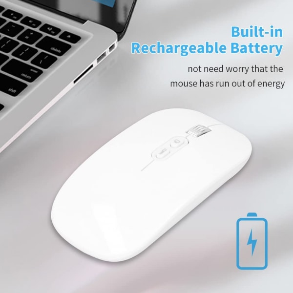 Trådlös mus, 2.4G/Bluetooth5.0 Dual Mode Trådlös Optisk
