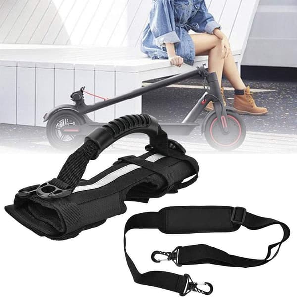 Foldbar cykel skulderrem, justerbar bærerem til foldecykler, bind-on håndtag til løbehjulstyr