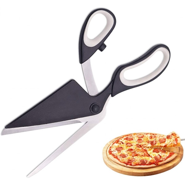 Pizzasaks Skæresaks Enhåndsbetjening Rustfrit Stål Pizzaspatel Skæreskive