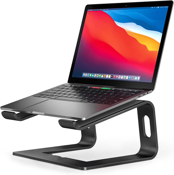 Justerbart Ergonomisk Laptopstativ for Bedre Holdning, Bærbart & Stabilt Computerstativ med Ventilationsdesign, Passer til de Fleste Laptops