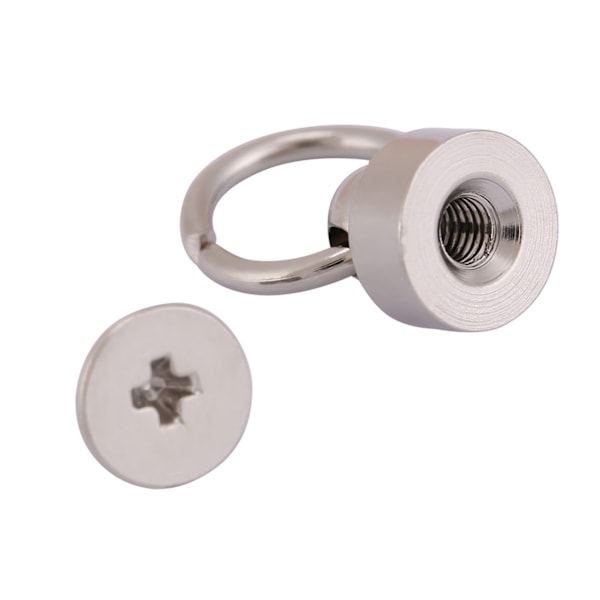 20 st nitar fästelement DIY läderhantverk plånbok telefonfodral kedjeväska skruvar 8mm set silver