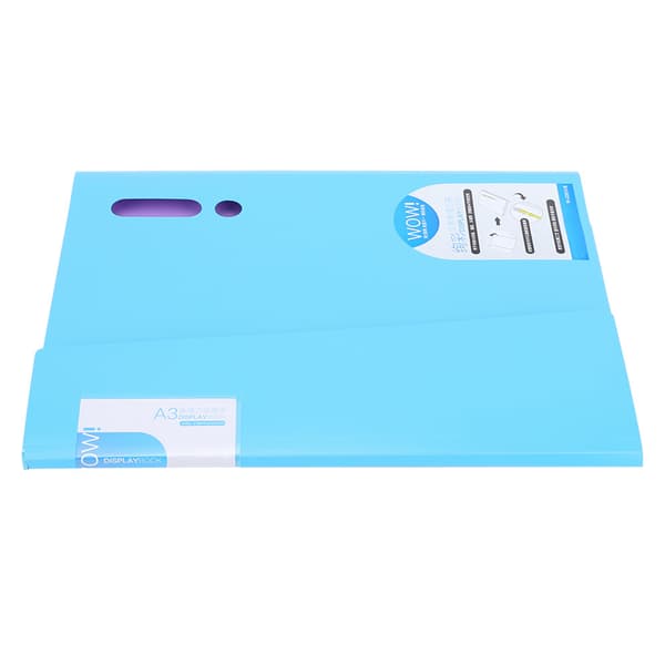 Farget dokumentmappe Sterk kraft Sterk A3/A4 testpapir klips Dokumenter mapper (Blå)