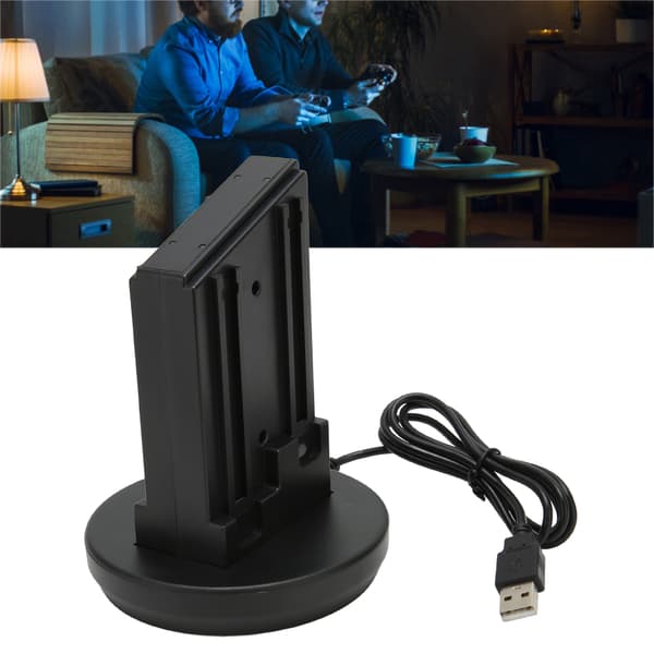 Laderstasjon for JoyCon 4 i 1 450mA ladestasjon med LED-indikasjon for Switch JoyCon USB 5V