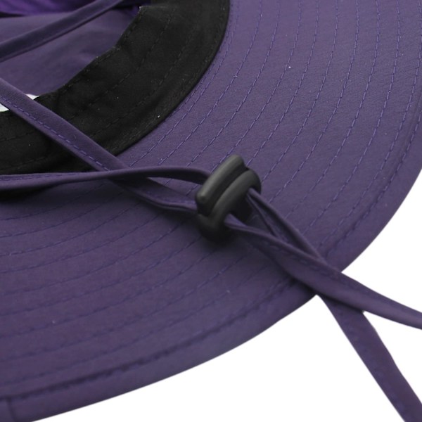 Hatt för män Solhatt UPF 50+ Bred Brätte Bucket Hat Vindtät Fiske Purple