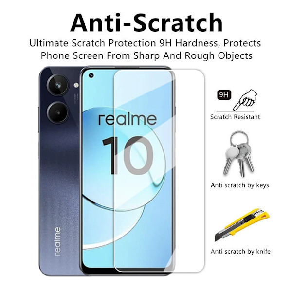 8IN1 Härdat glas för Realme C25S skärmskydd kameraskydd
