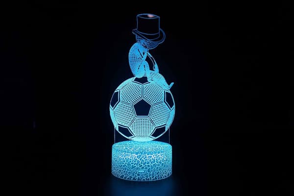 16 Farveskift Dekor Lampe Skrivebord Bordfodbold 3D Illusion N