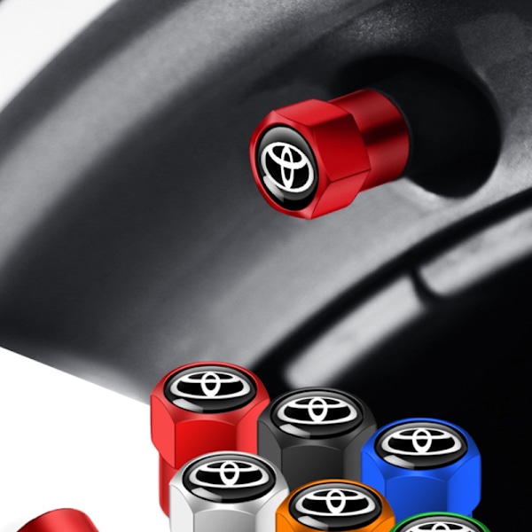 Sopii Toyota Camry Corolla Ralink New Highlander RAV4 Reiz -venttiilihattu rengasventtiilihattu (punainen [2 sarjaa 8])