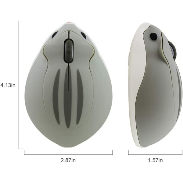 2,4 GHz trådlös mus Söt hamsterform med mindre ljud Bärbar