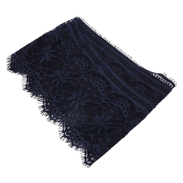 14,5 cm polyester silke kläder broderi spets DIY klänning hantverk tyg kläder dekoration marinblå