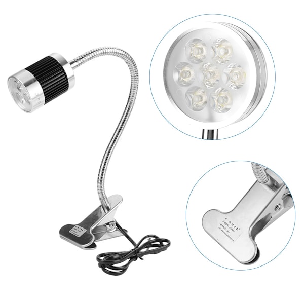 LED-maskinarbeidslys Svanehalsklips/Fast baseklemmebryterlampe (#03)