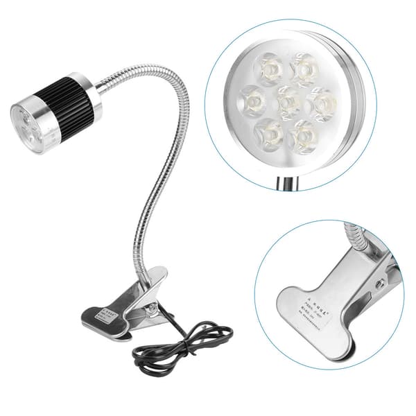 LED-maskinarbetslampa Svanhalsklämma/Fast bas Clamp Switch Lamp (#03)