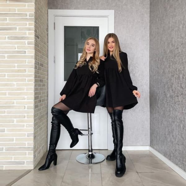 Ruffle Chiffon Elegant Mini Short Skirt Dresses(Black L)