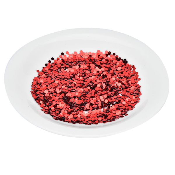 50G DIY PVC ei-reikäinen pyöreä paljetti lavahäät vaatteet tarvikkeet lisävarusteet (punainen 5mm)